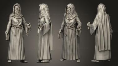 Military figurines Clergy Sister Nurse 3d model