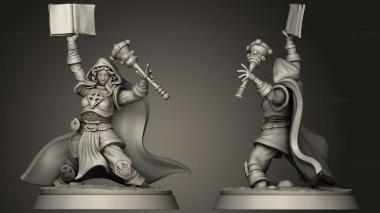 Military figurines cleric female 3d model