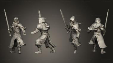 Military figurines cloak quiver javelin 3d model