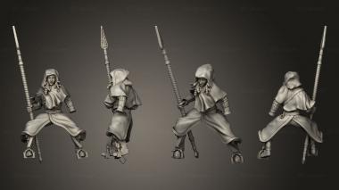 Military figurines cloak quiver javelin 3d model