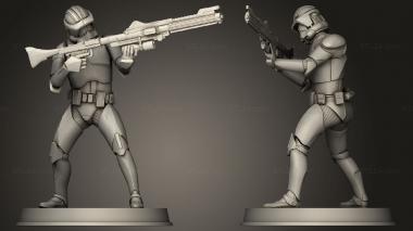 Military figurines Clone Trooper Figurines Defenders 3d model
