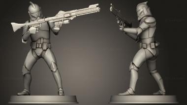 Military figurines Clone Trooper Figurines Defenders 3d model
