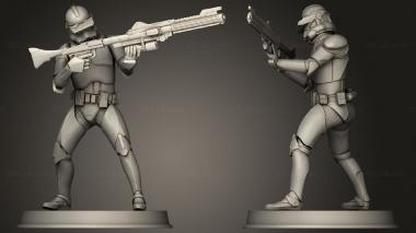 Military figurines Clone Trooper Figurines Defenders 3d model