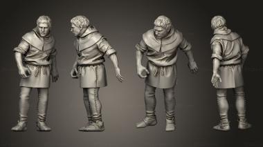 Military figurines Concerned Family Protective Son 3d model