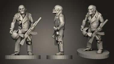 Military figurines Cop Zombie 3d model