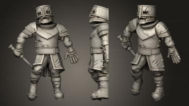 Military figurines Core dead dwarf scribe 3d model