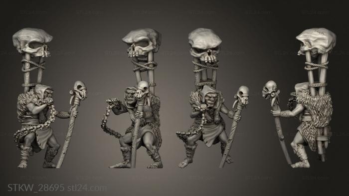 Military figurines (Core Goblin Beastmaster, STKW_28695) 3D models for cnc