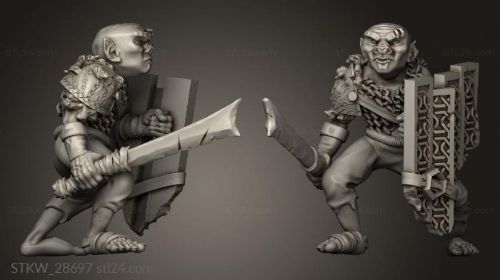 Military figurines (Core Goblin Fighter, STKW_28697) 3D models for cnc