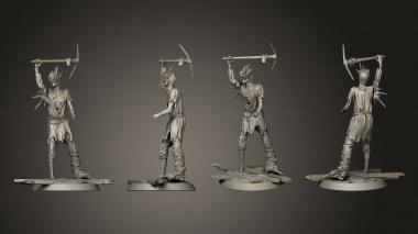 Military figurines Corrupt Villager Pickaxe Mutant 3d model