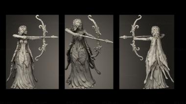 Military figurines Corrupted Forest Dryad Bow 3d model