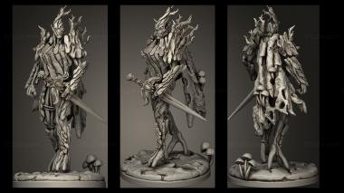 Military figurines Corrupted Wood Tree Knight 3d model