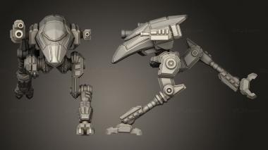 Military figurines Corvid run 3d model