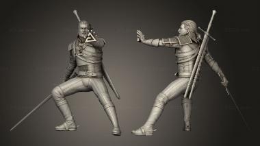 Military figurines creator Geralt Rivia The Witcher 3d model