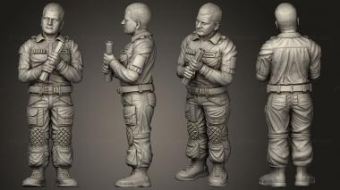Military figurines CREW SYNTHETIC DUST ANDROID SPY 3d model