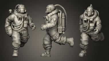 Military figurines Crewman Green 3d model