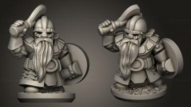 Military figurines Forge Dwarves Shields warrior 3d model