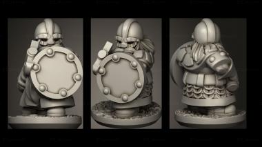 Military figurines Forge Dwarves Shields warrior 3d model