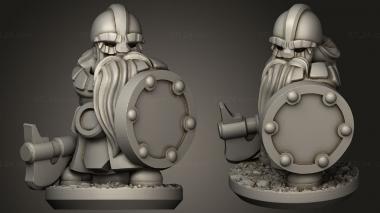 Military figurines Forge Dwarves Shields warrior 3d model