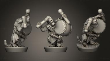 Military figurines Forge Eastern Skaven Snickers drummers 3d model