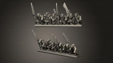 Military figurines Forge Eastern Skaven Snickers strips Ratmen 3d model