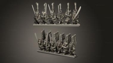 Military figurines Forge Fantasy samurai ratmen self ing 3d model