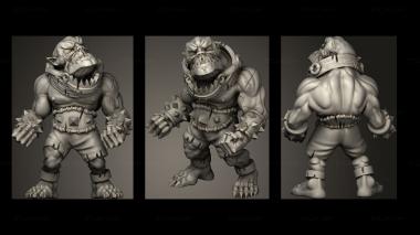 Military figurines Big Green Ones blitzer 3d model