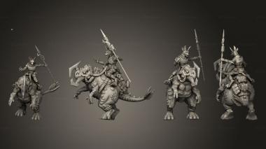 Military figurines Assault Beasts 3 Explosive Spear 3d model