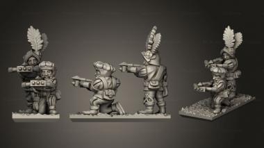 Military figurines crossbowmen 3d model