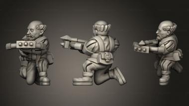 Military figurines crossbowmen 3d model