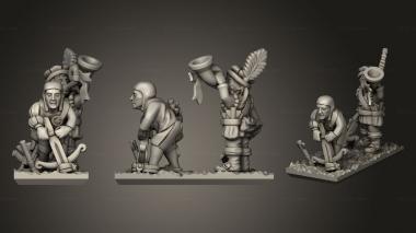 Military figurines crossbowmen 3d model