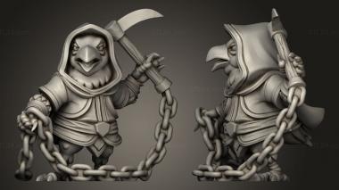 Military figurines Crow Kusarigama 3d model
