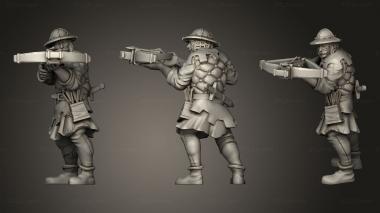 Military figurines CROSSBOWMEN UNIT 3d model