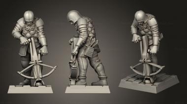 Military figurines CROSSBOWMEN UNIT BASE 3d model