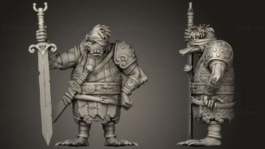 Military figurines Duck Folk Mercenary Sword 3d model