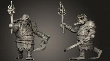 Military figurines Duck Folk Mercenary Torch 3d model