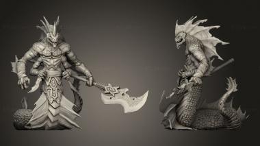 Military figurines Marsh Naga Warrior 3d model