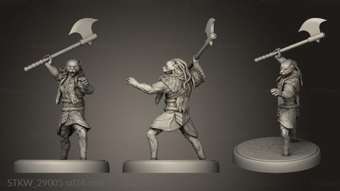 Military figurines (Masked Hunter, STKW_29005) 3D models for cnc