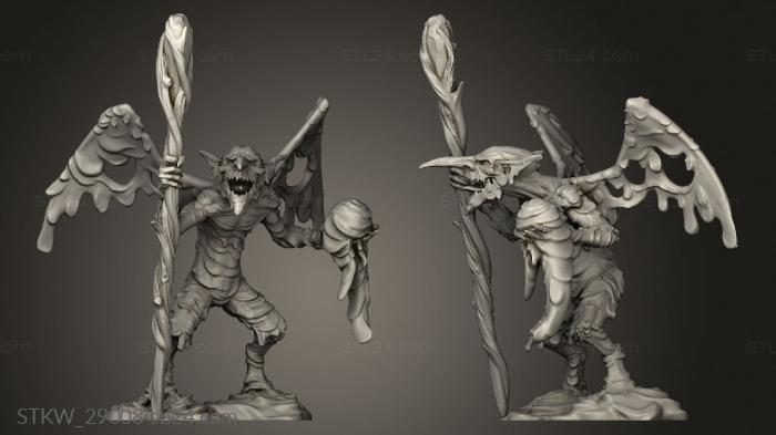 Military figurines (Mud Mephit Scepter, STKW_29008) 3D models for cnc
