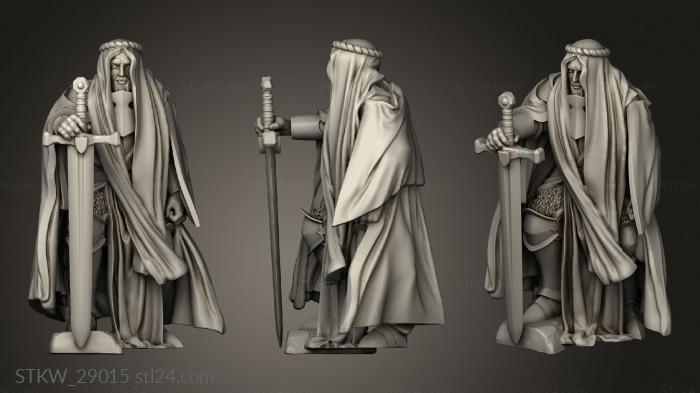 Military figurines (CRUSADER COMMAND CAPTAIN, STKW_29015) 3D models for cnc