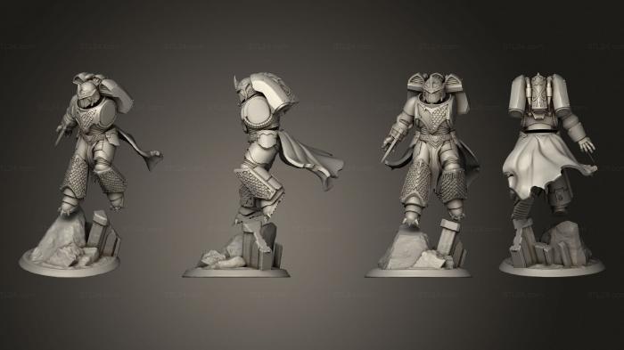 Military figurines (assault brothers squad 04, STKW_2902) 3D models for cnc