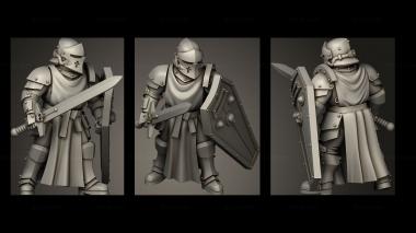 Military figurines Crusaders 3d model