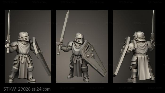 Military figurines (Crusaders, STKW_29028) 3D models for cnc