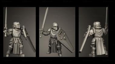 Military figurines Crusaders 3d model