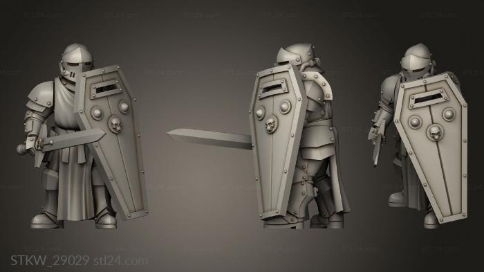 Military figurines (Crusaders, STKW_29029) 3D models for cnc