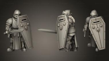Military figurines Crusaders 3d model