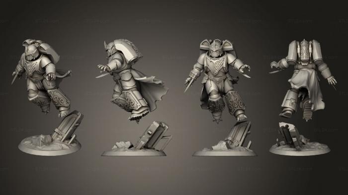 Military figurines (assault brothers squad 05, STKW_2903) 3D models for cnc