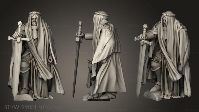 Military figurines (CRUSADER CAPTAIN, STKW_29031) 3D models for cnc