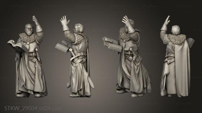 Military figurines (CRUSADER MUSICIAN, STKW_29034) 3D models for cnc