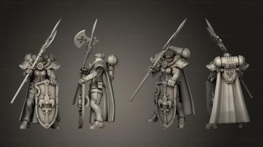 Military figurines Crusader Coat Halberd 3d model