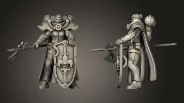 Military figurines Crusader Coat Halberd 3d model